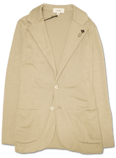 Lardini Knit Jacket Pure Cotton Beige
