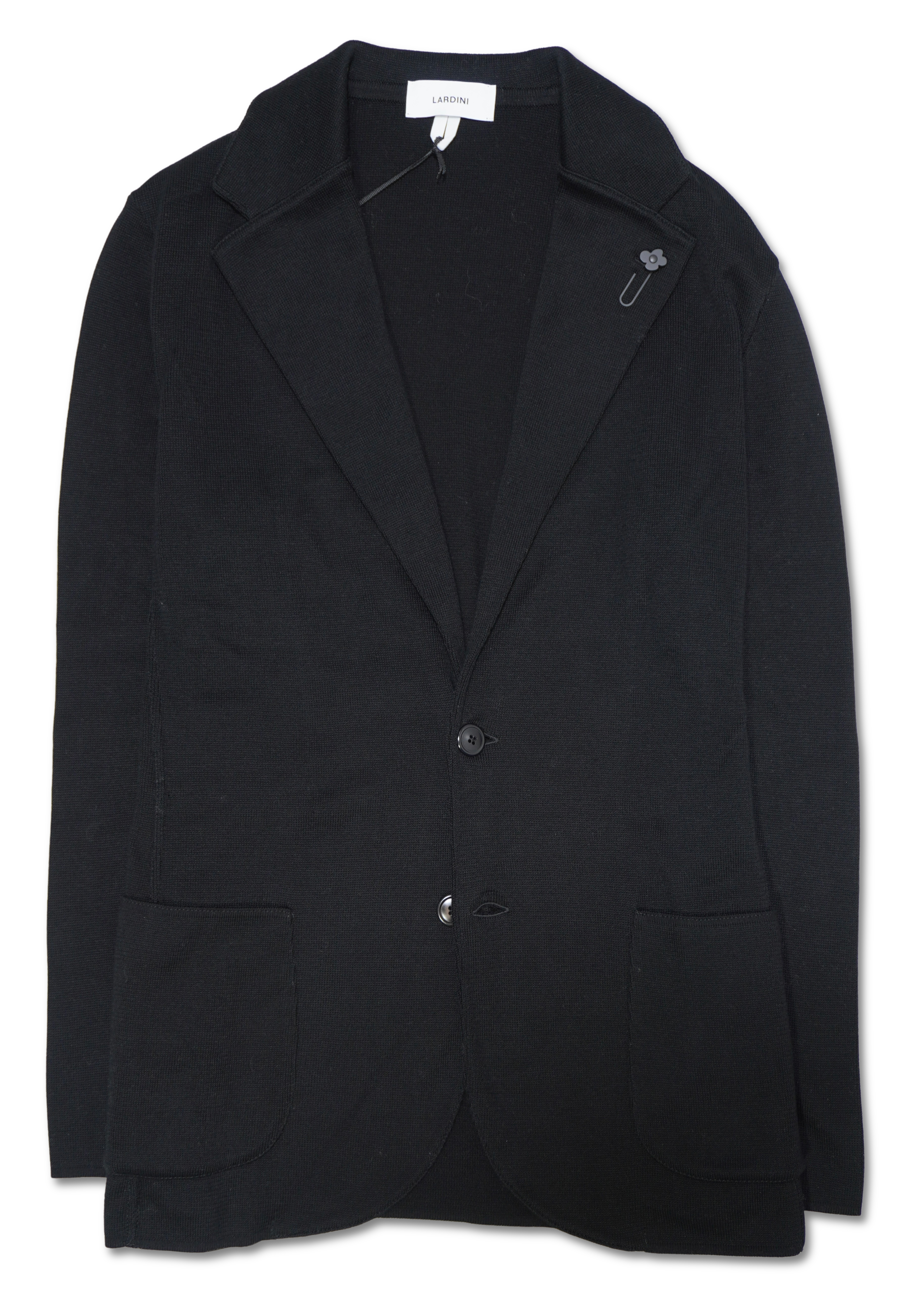 Lardini Knit Jacket Pure Cotton Black