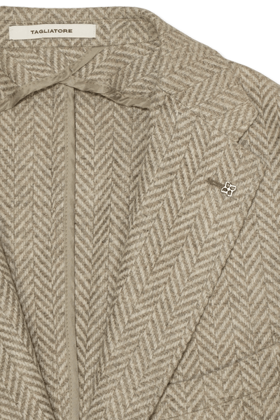 Tagliatore Jacket Chevron Light Brown