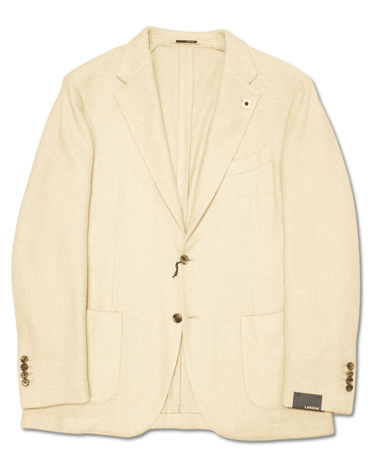 Lardini Jacket Cashmere Silk Ecru