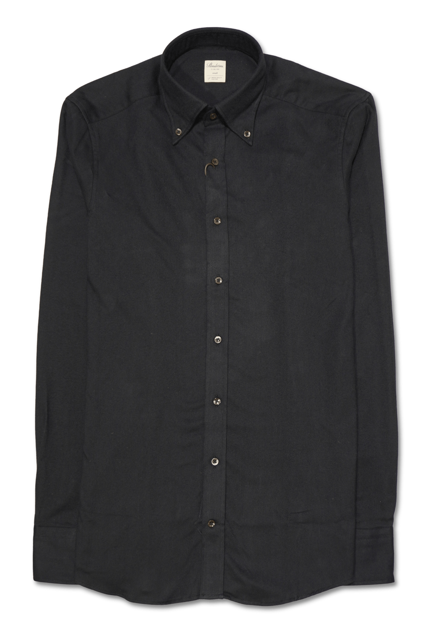Stenströms Slim Fit Button Down Shirt Black