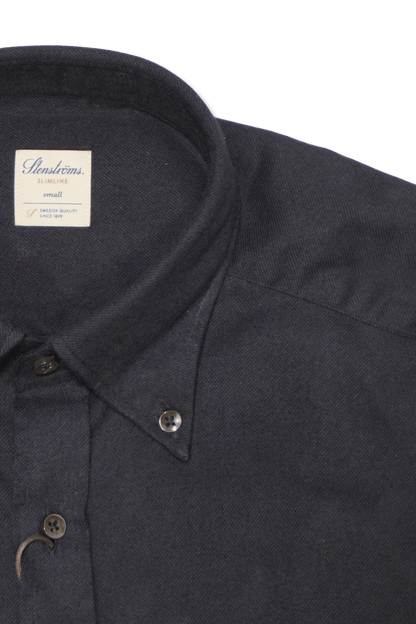 Stenströms Slim Fit Button Down Shirt Black