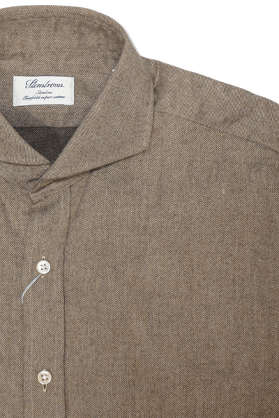 Stenströms Slim Fit Shirt Brown
