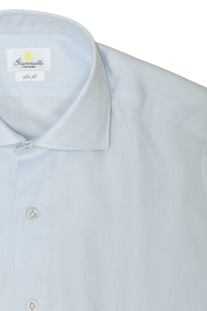 Gianetto Cashmere Cotton Shirt Light Blue