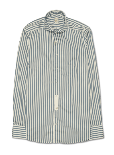 Stenströms Shirt Cotton Silk Stripe Light Blue