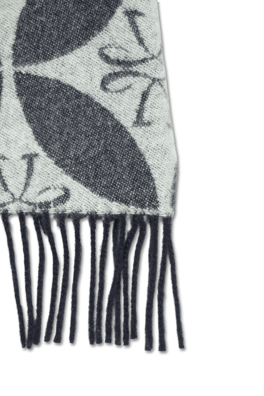 Jacob Cohen Monogram Scarf Blue Grey