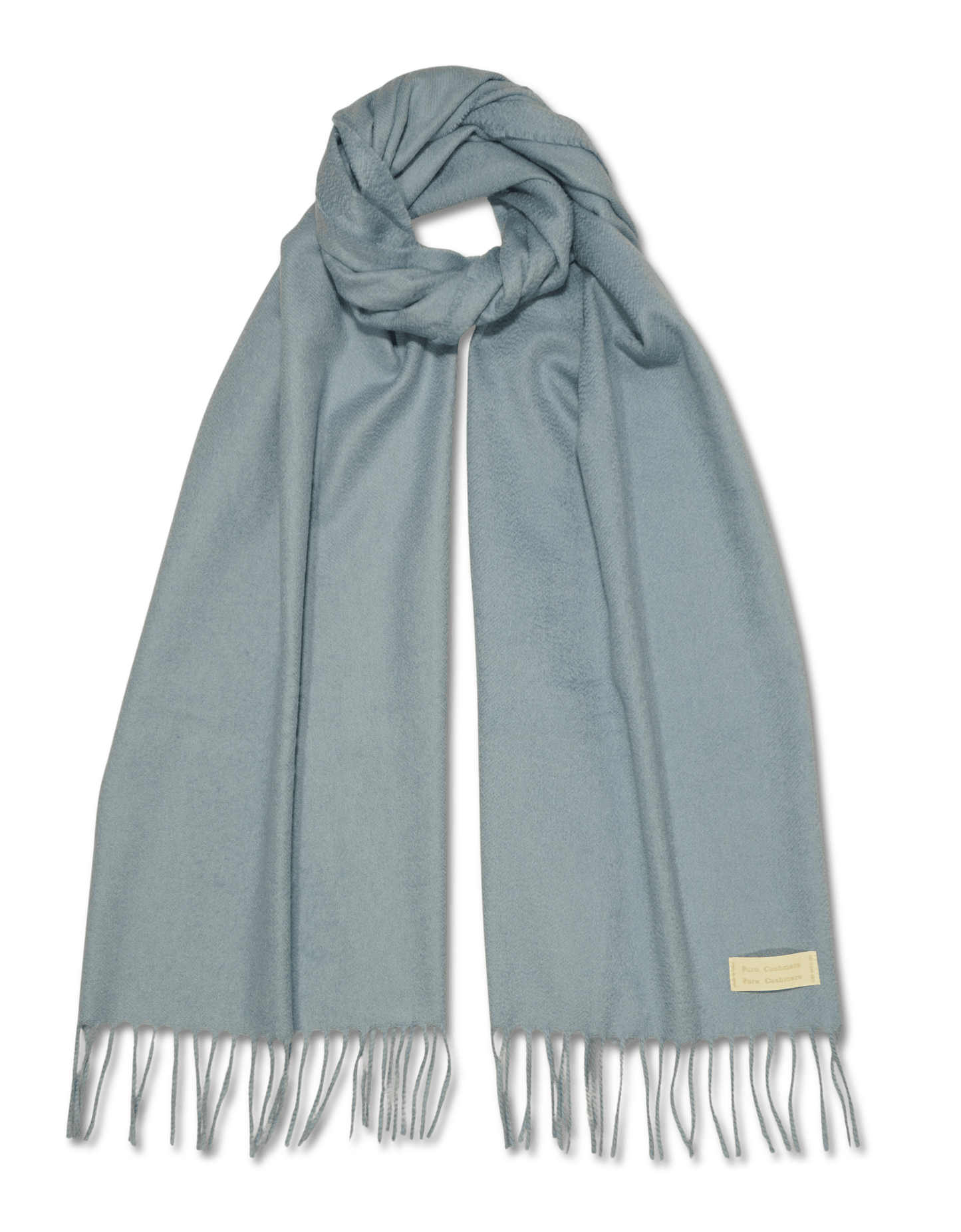 Pure Cashmere Scarf Light Blue