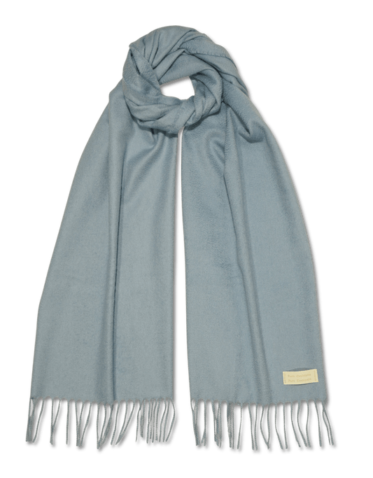Pure Cashmere Scarf Light Blue