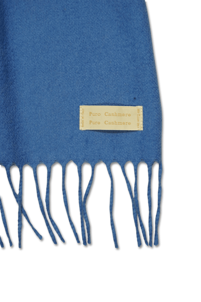Pure Cashmere Scarf Blue