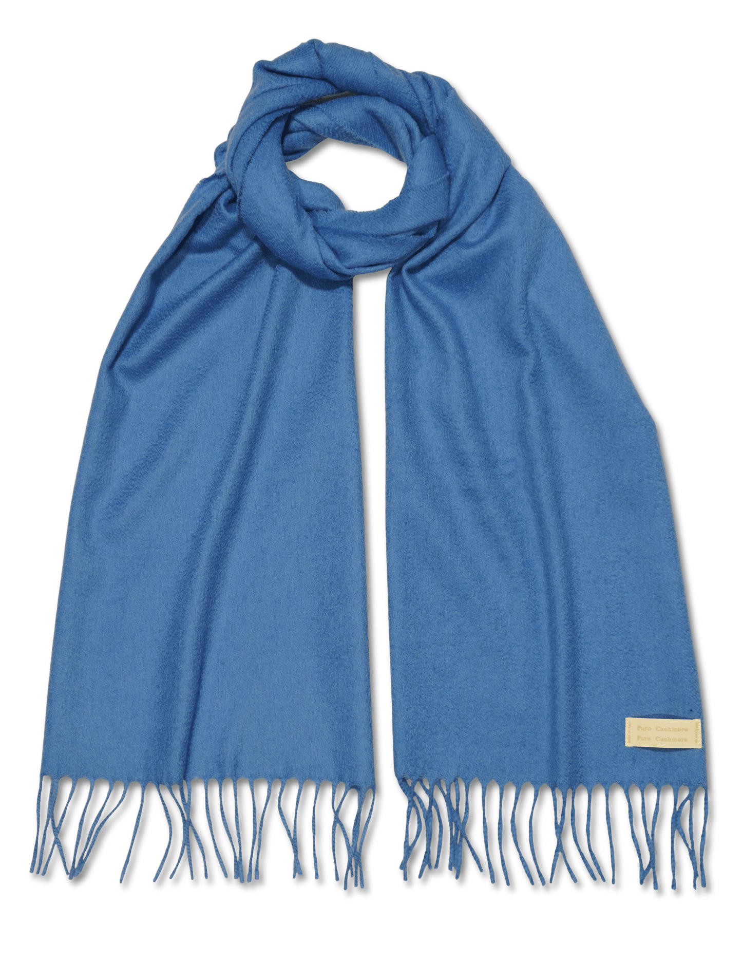 Pure Cashmere Scarf Blue