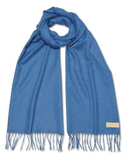 Pure Cashmere Scarf Blue