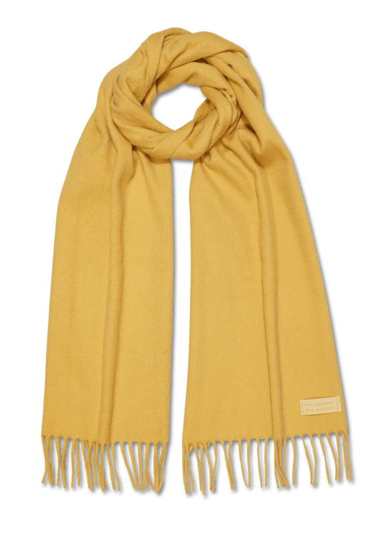 Pure Cashmere Scarf Yellow