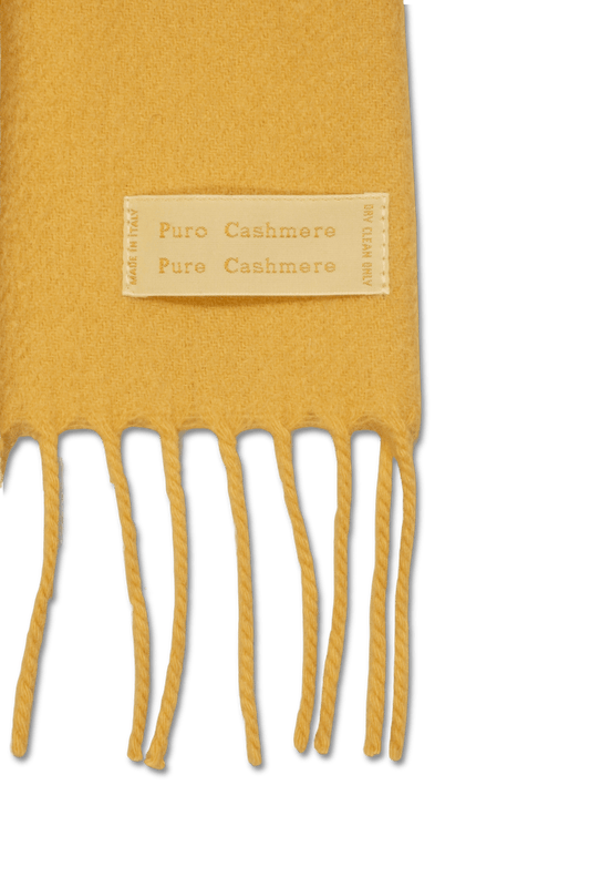 Pure Cashmere Scarf Yellow