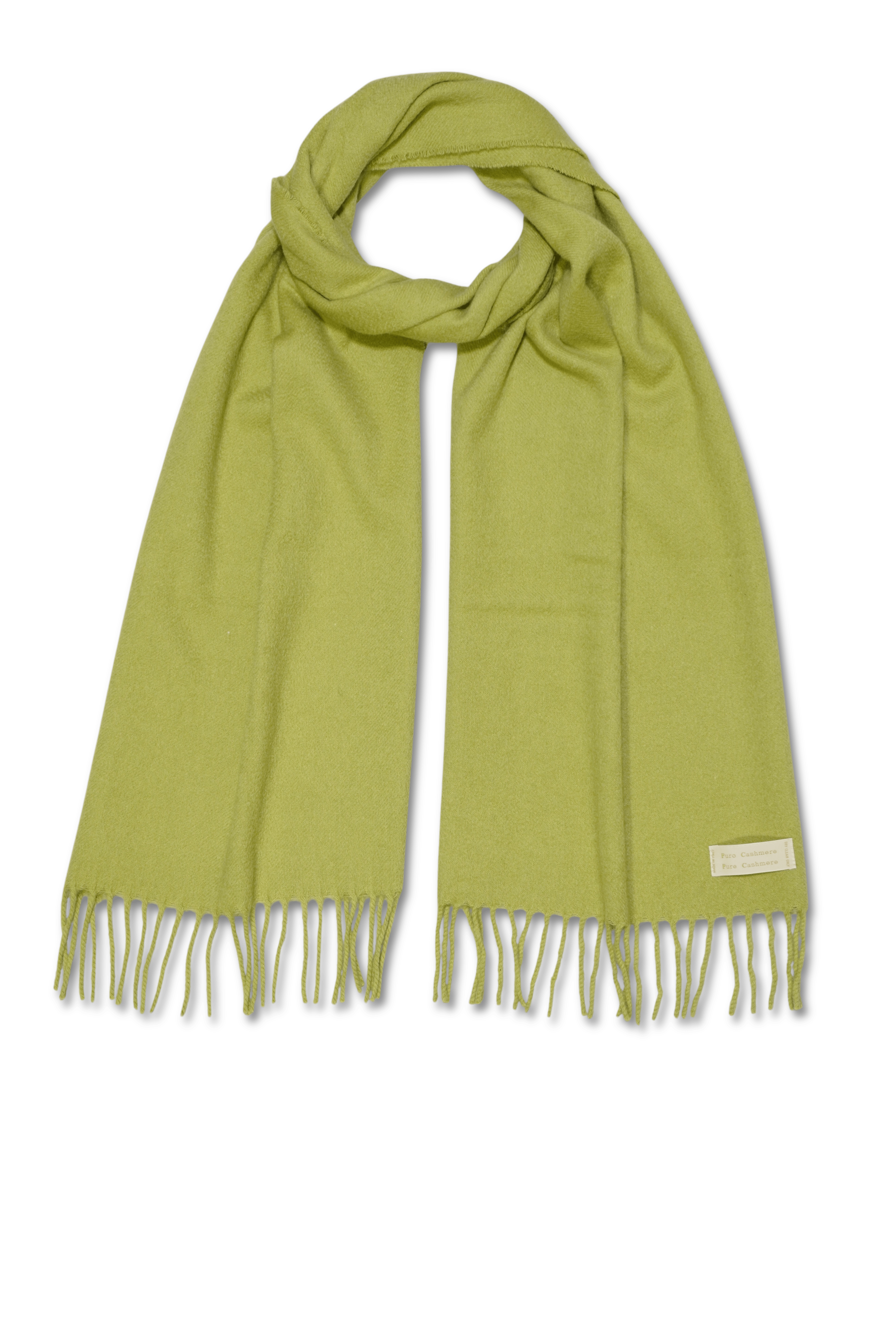 Pure Cashmere Scarf Light Green
