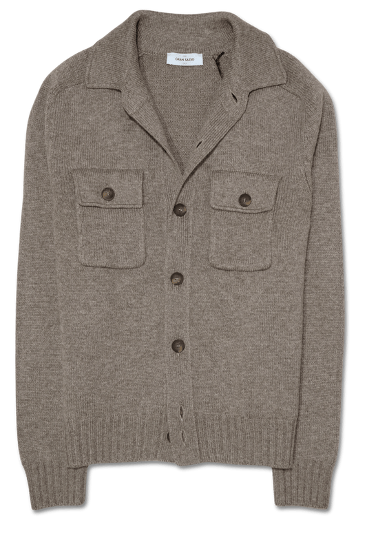Gran Sasso Virgin Wool Cardigan Taupe