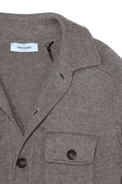 Gran Sasso Virgin Wool Cardigan Taupe