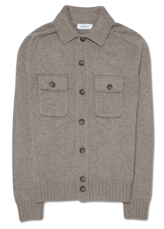 Gran Sasso Virgin Wool Cardigan Taupe
