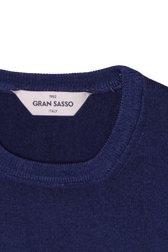 Gran Sasso Pullover Garment Dyed Merino Wool Navy