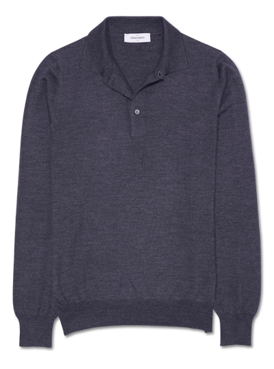 Gran Sasso Merino Polo Shirt Grey