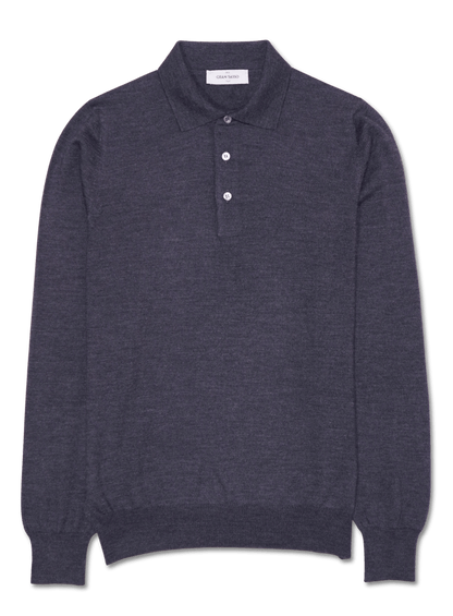 Gran Sasso Merino Polo Shirt Grey