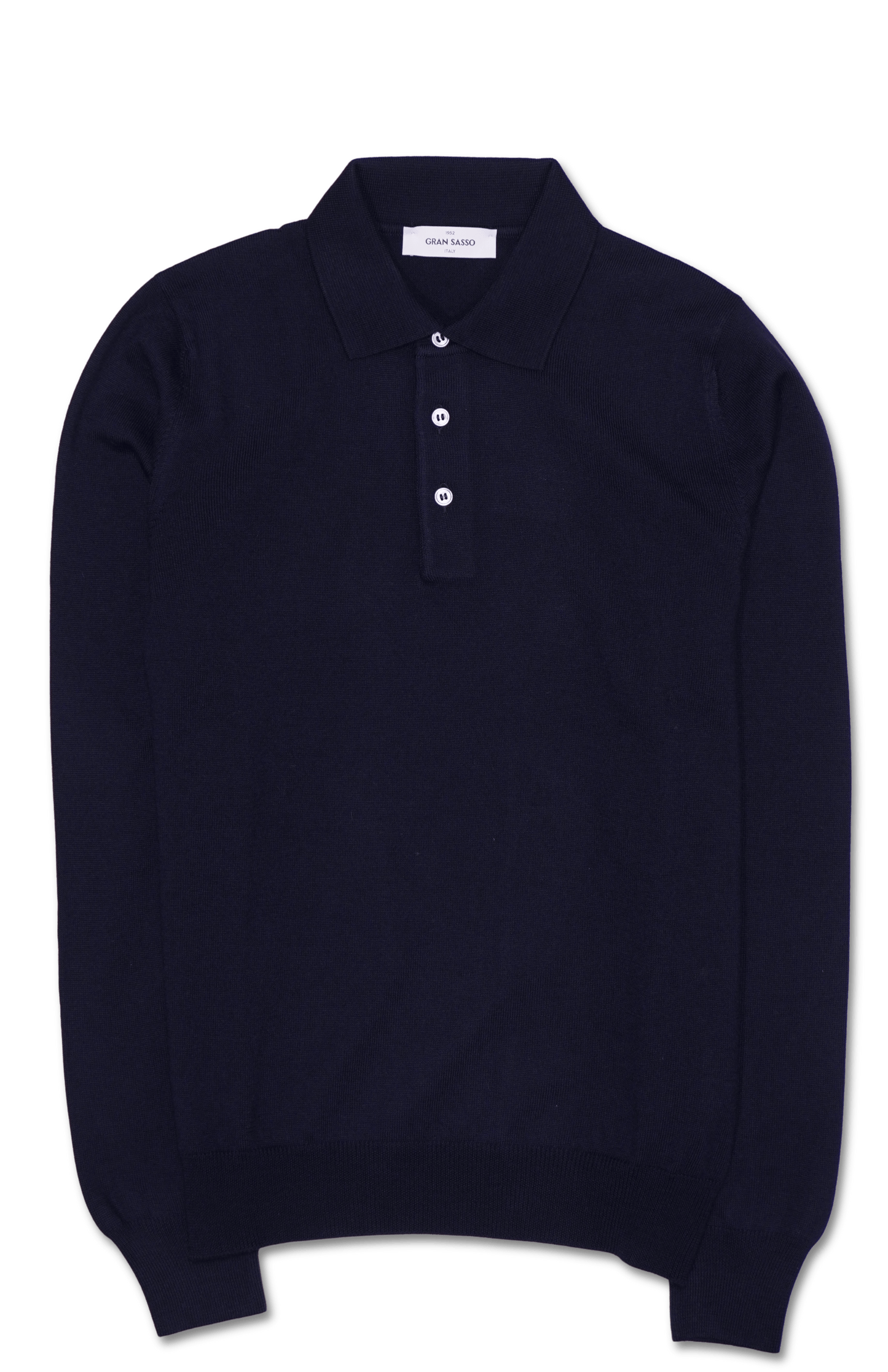 Gran Sasso Merino Polo Shirt Navy