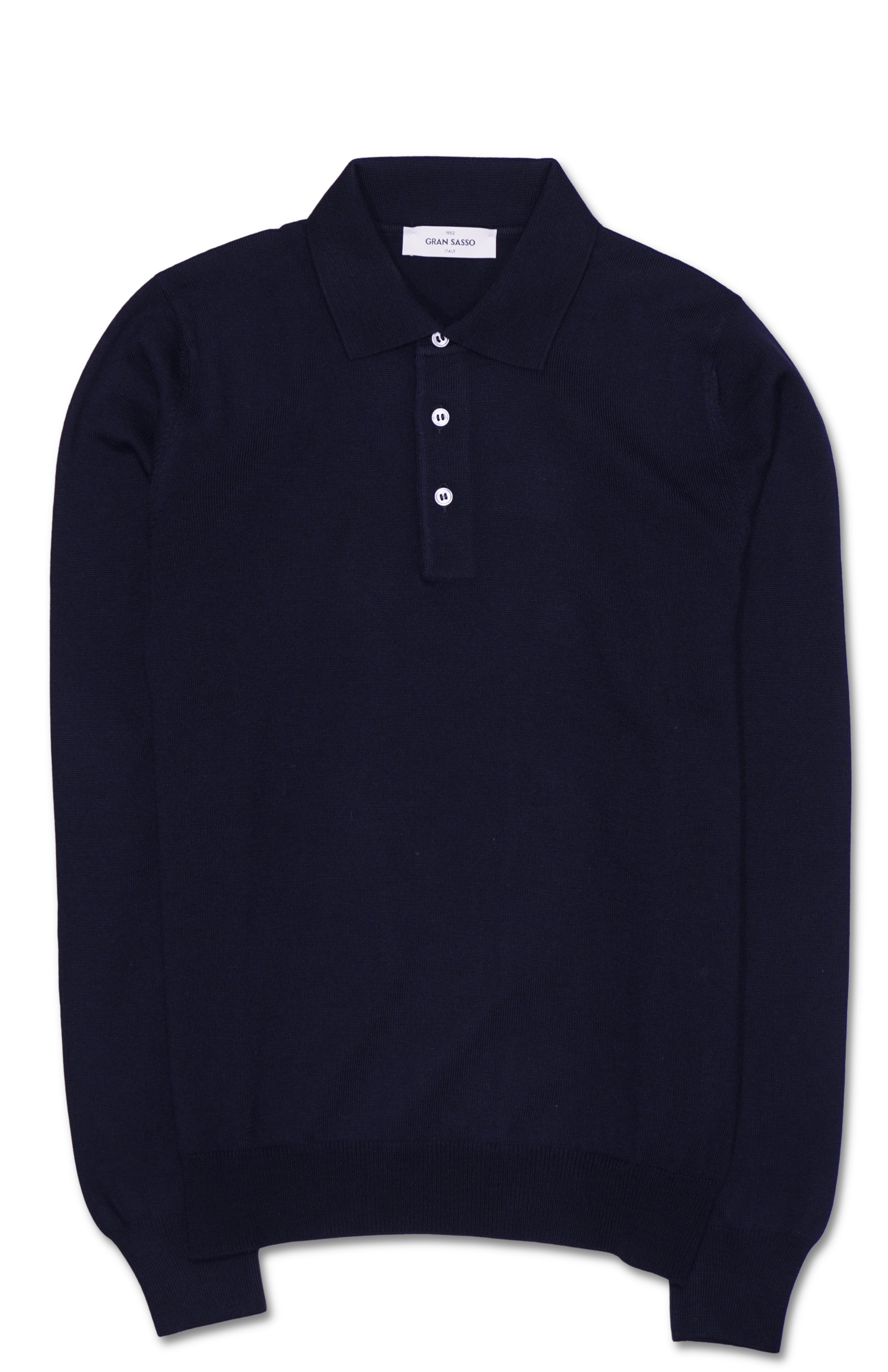 Gran Sasso Merino Polo Shirt Navy