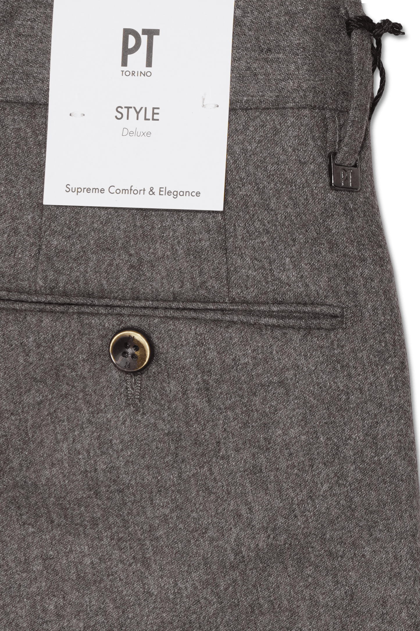 PT Torino Cashmere Flannel Trousers Taupe