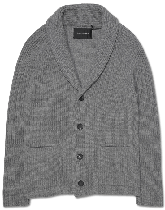 Tagliatore Shawl Cardigan Medium Grey