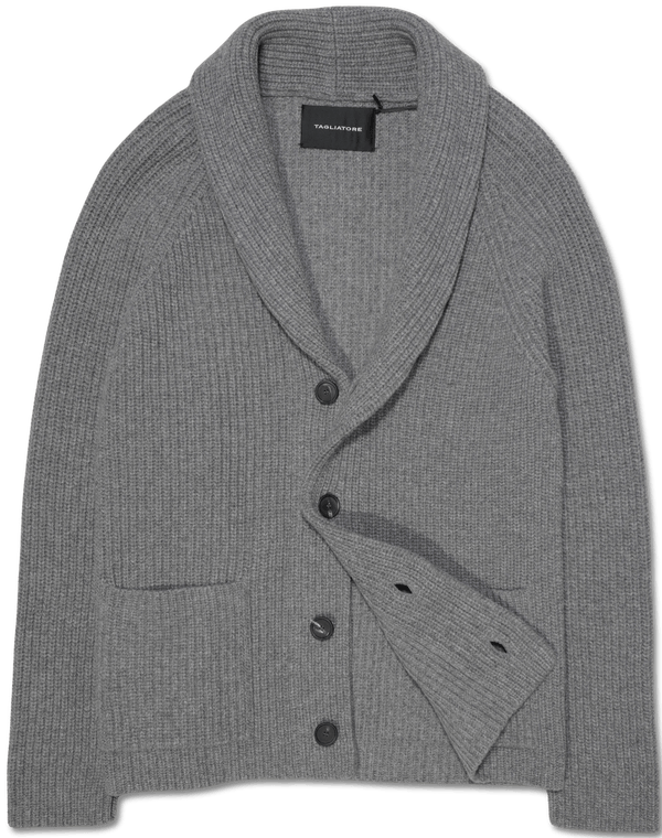 Tagliatore Shawl Cardigan Medium Grey