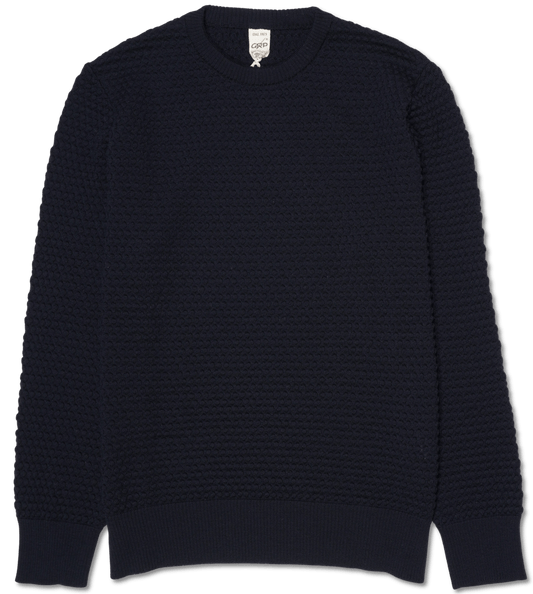 GRP Spotknit Merino Pullover Navy