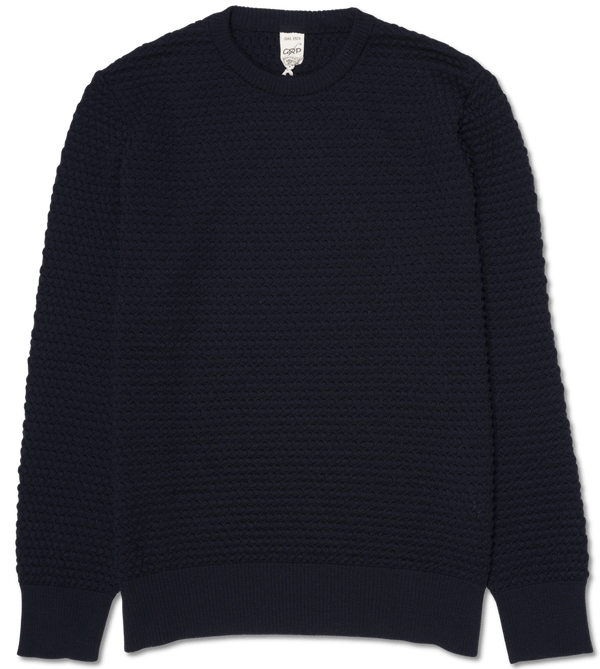 GRP Spotknit Merino Pullover Navy