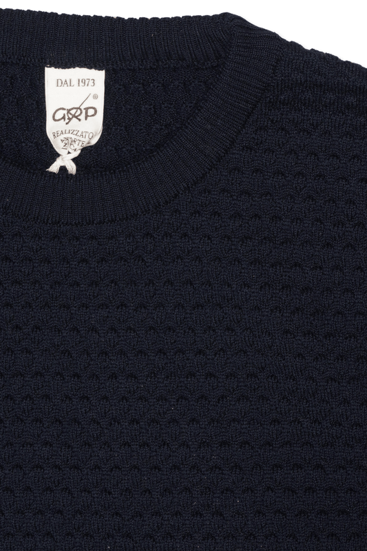 GRP Spotknit Merino Pullover Navy