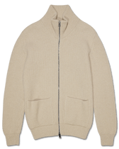 GRP Full Zip Wool Cashmere Beige