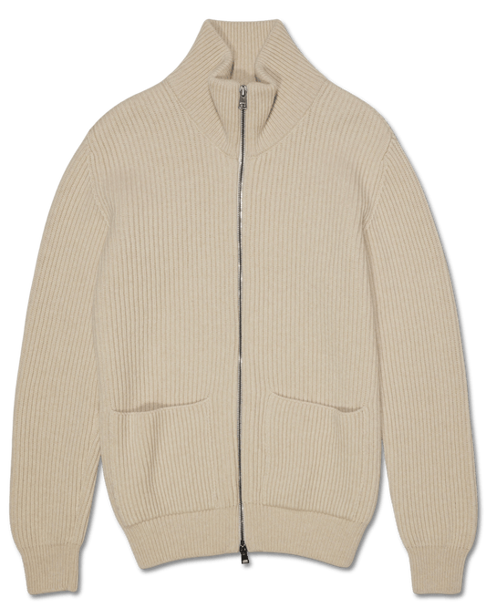 GRP Full Zip Wool Cashmere Beige