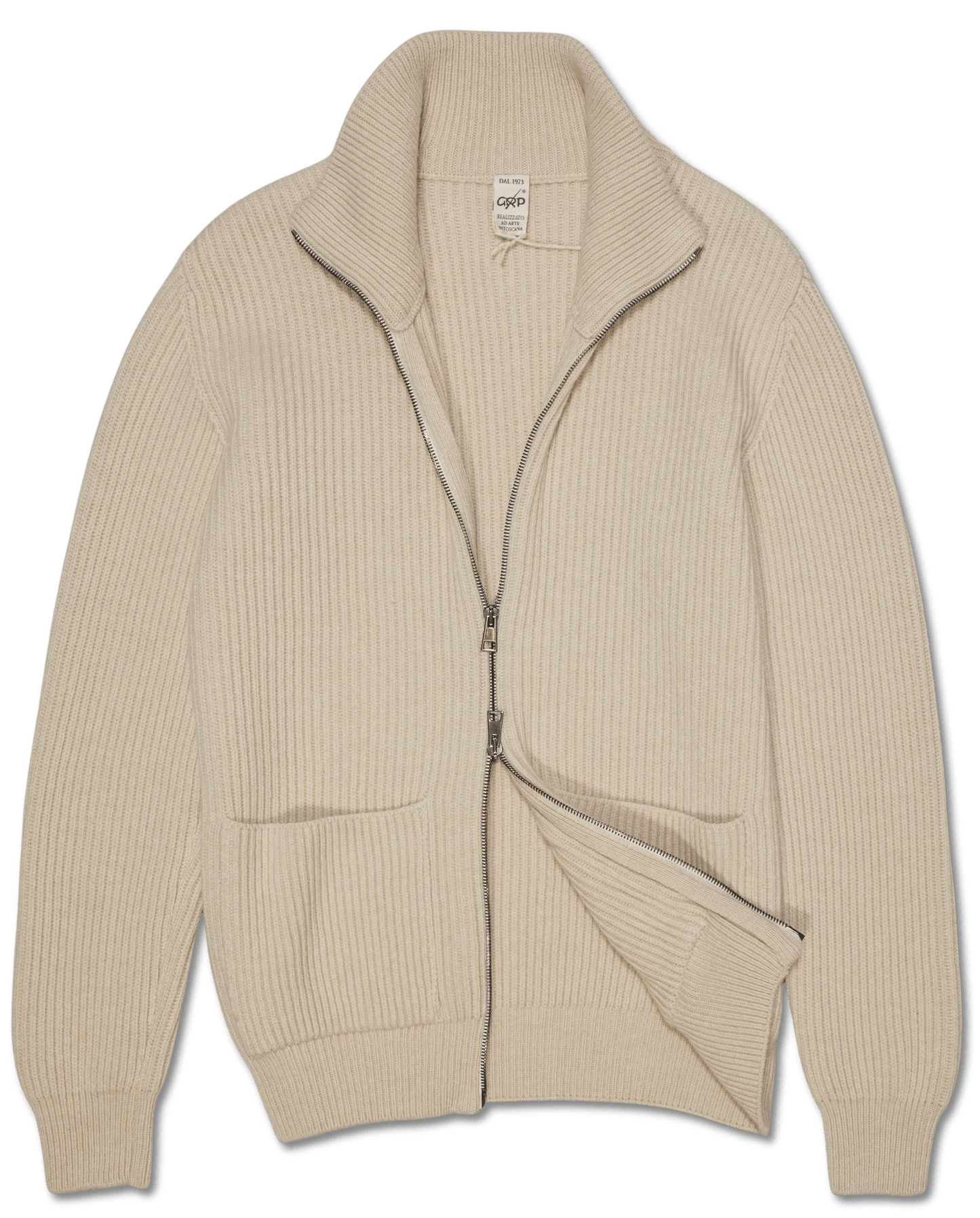 GRP Full Zip Wool Cashmere Beige
