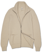 GRP Full Zip Wool Cashmere Beige
