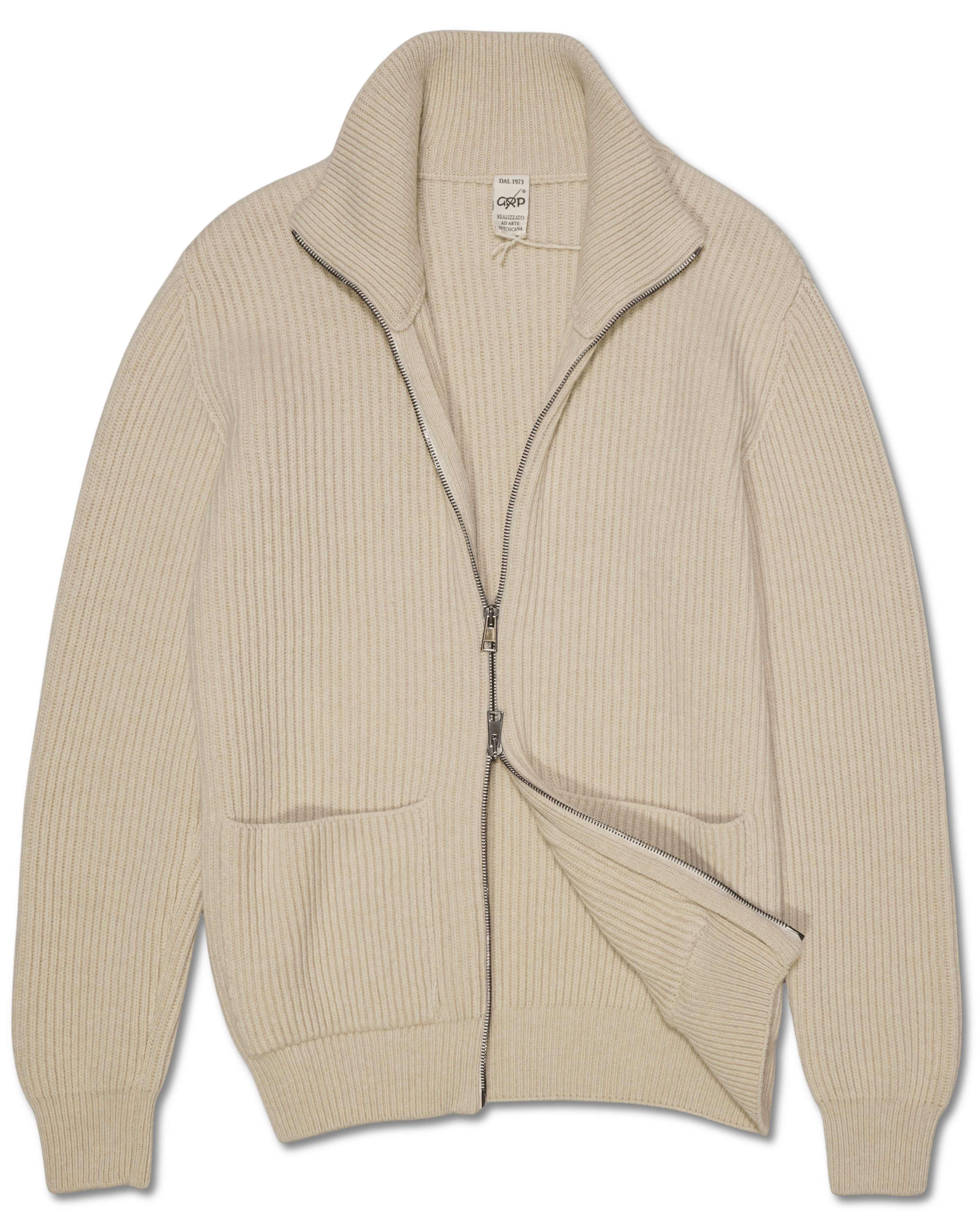 GRP Full Zip Wool Cashmere Beige