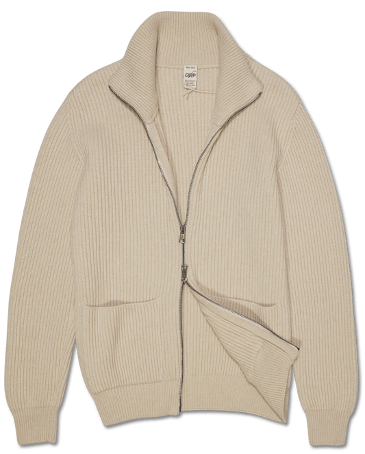 GRP Full Zip Wool Cashmere Beige