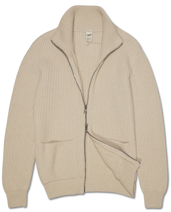 GRP Full Zip Wool Cashmere Beige