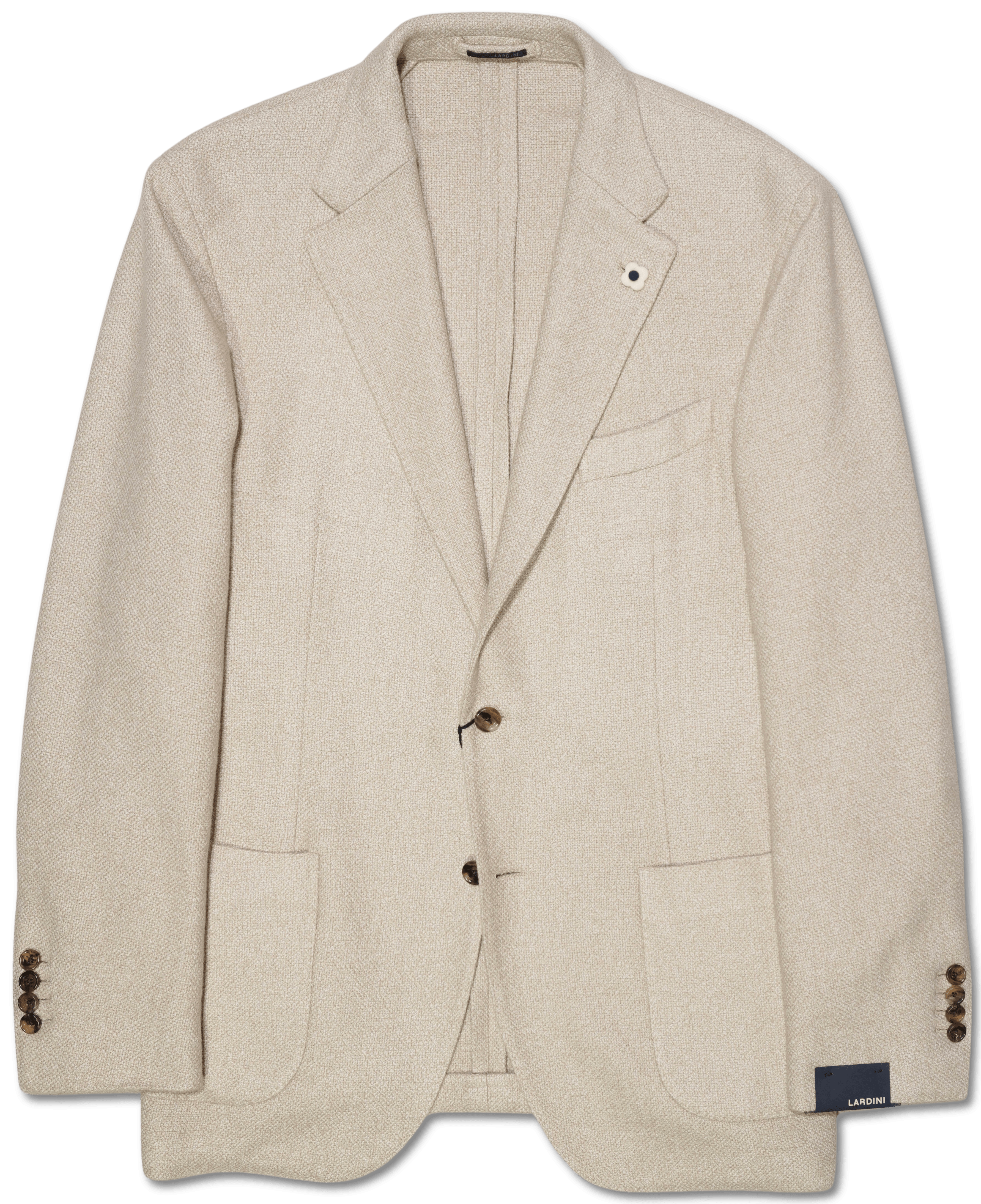 Lardini Cashmere Silk Unconstructed Jacket Cream