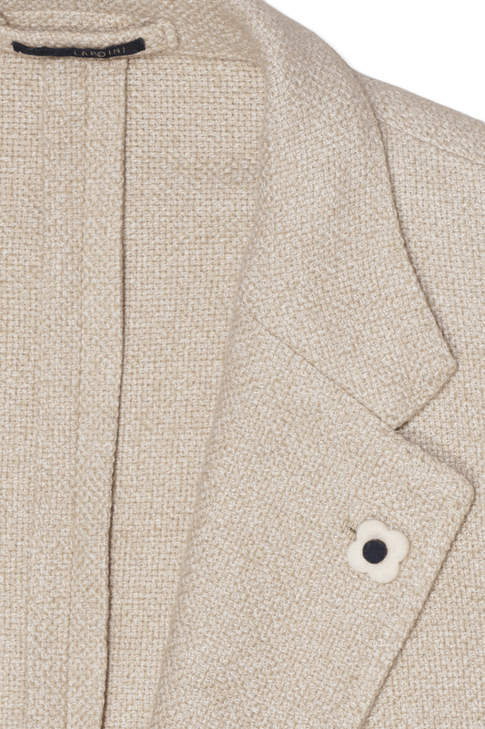 Lardini Cashmere Silk Unconstructed Jacket Cream