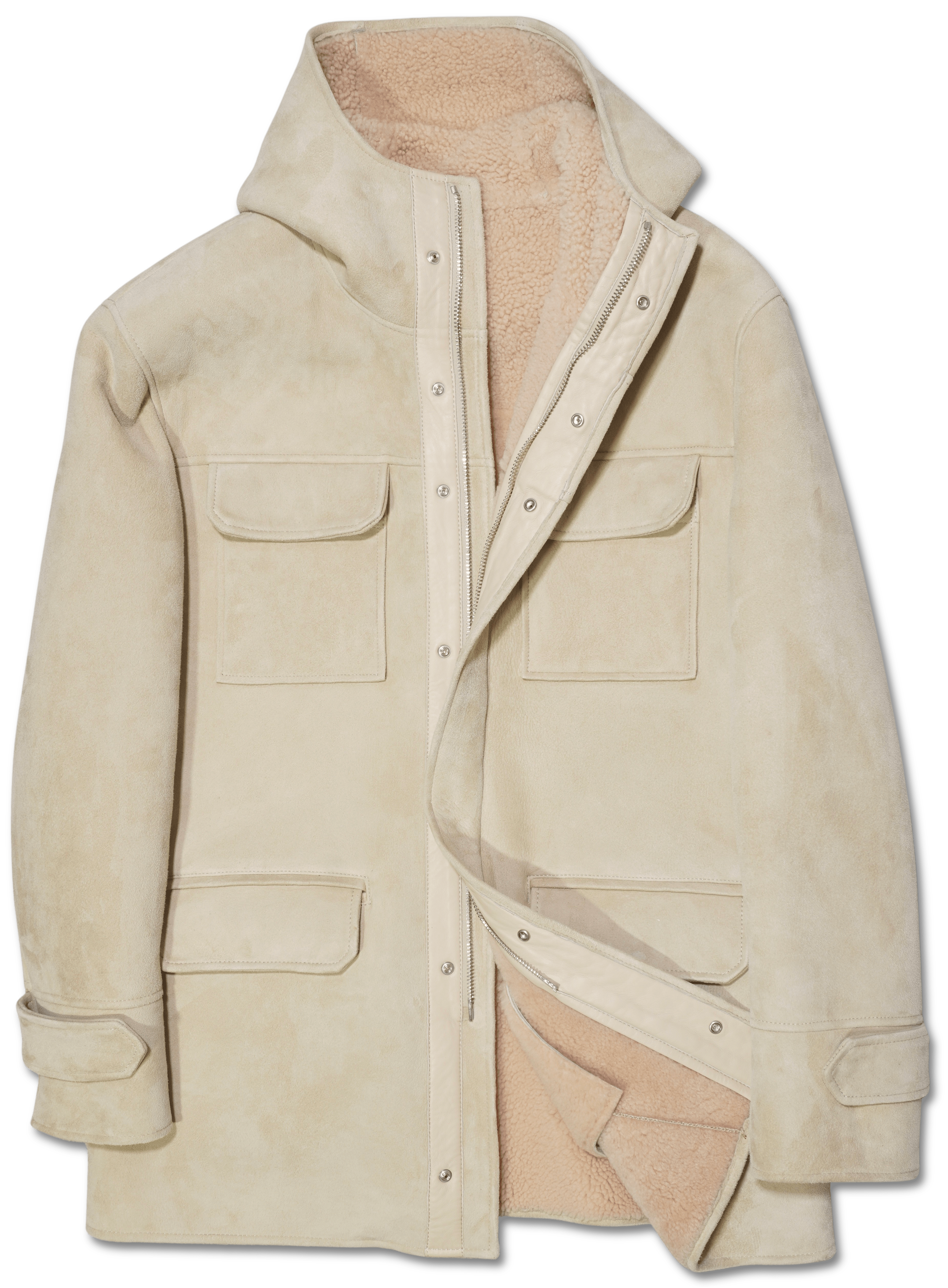 Dondup Shearling Coat Light Sand