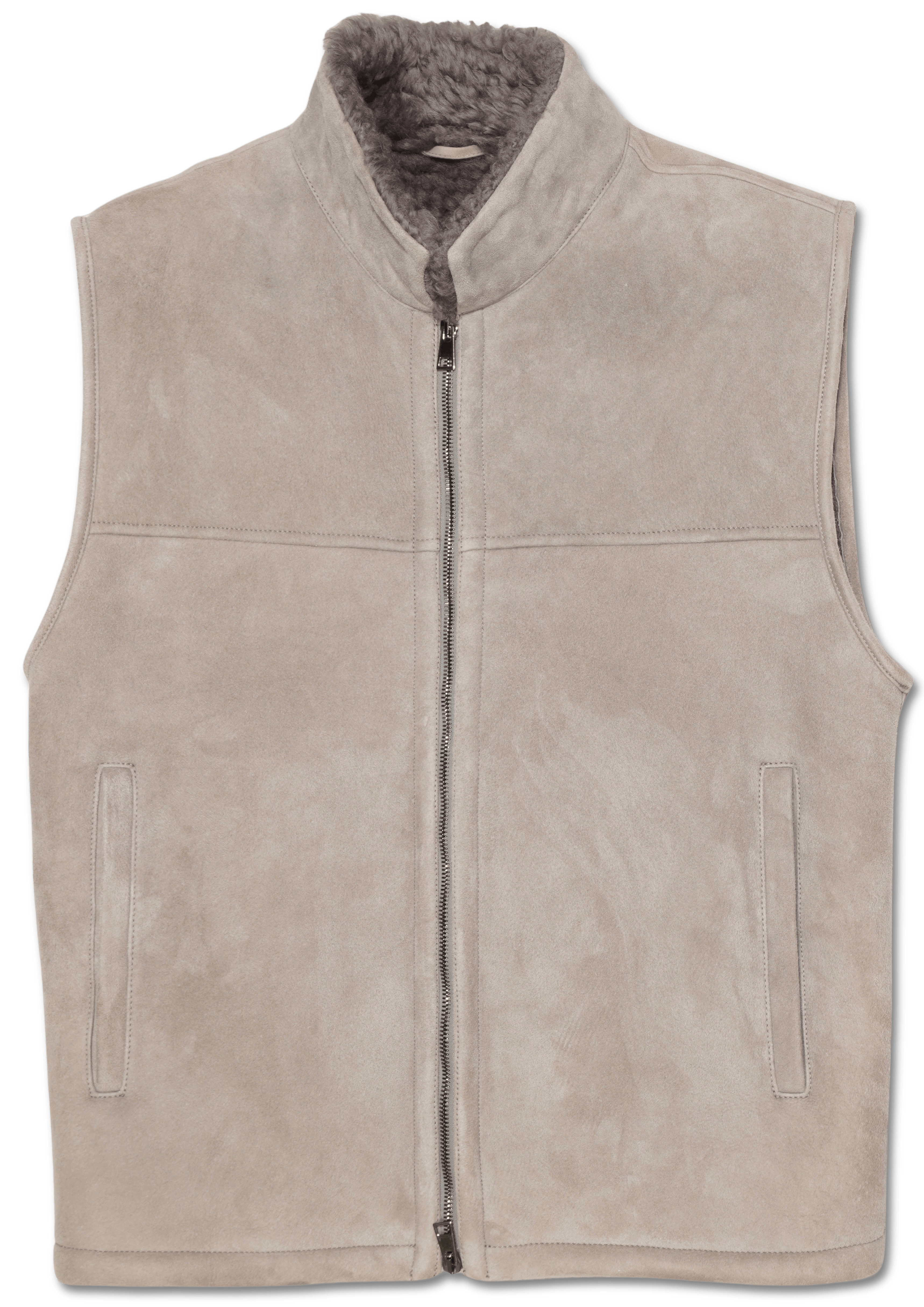 Zonda Shearling Vest Warm Grey