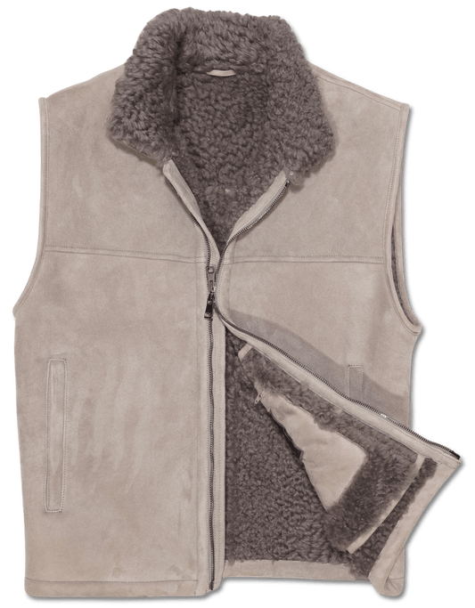 Zonda Shearling Vest Warm Grey