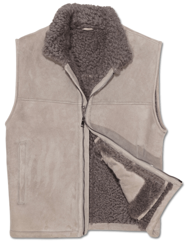 Zonda Shearling Vest Warm Grey