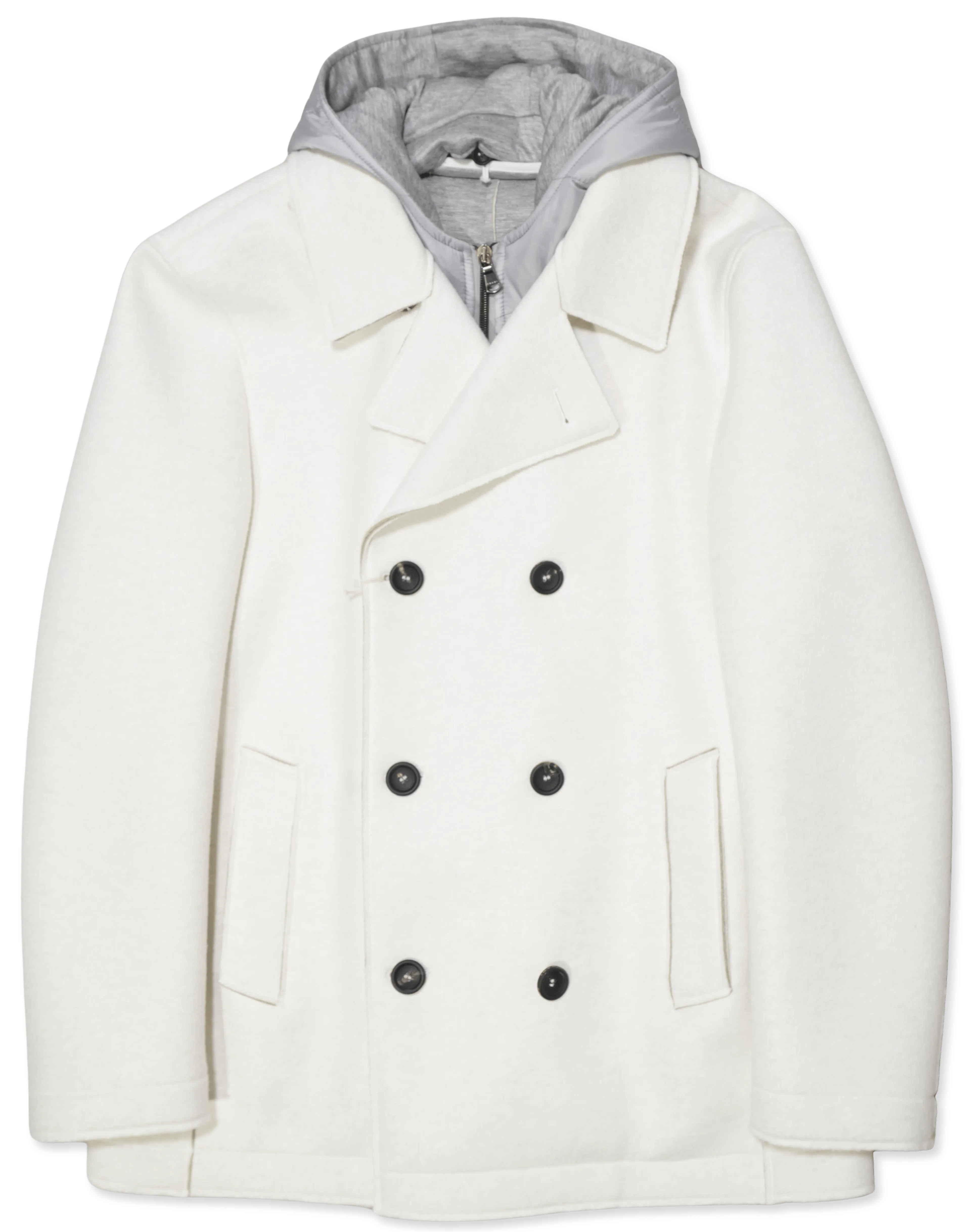 Fradi Pea Coat Technical Off White