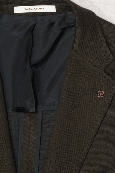 Tagliatore Jacket Jersey Stretch Brown