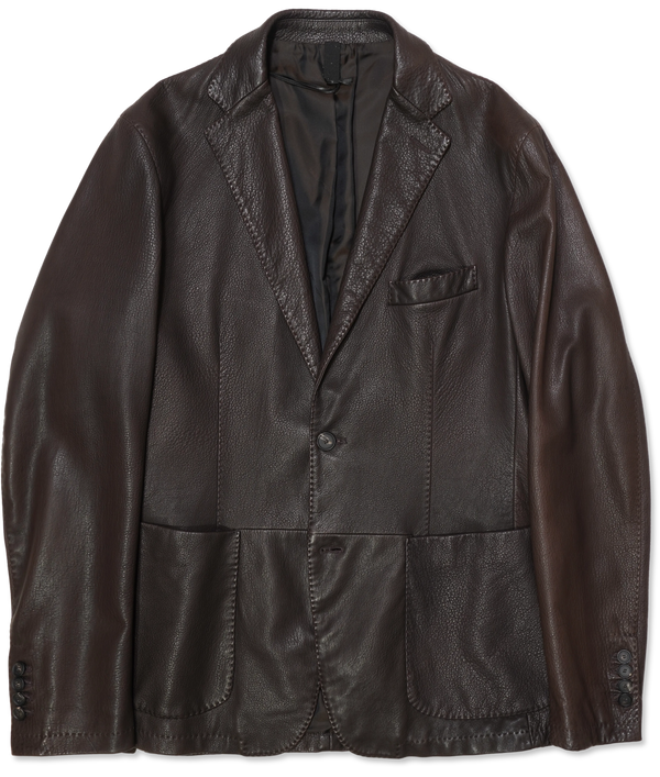 Tagliatore Jacket Lamb Leather Brown