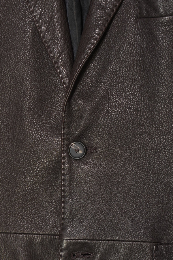 Tagliatore Jacket Lamb Leather Brown