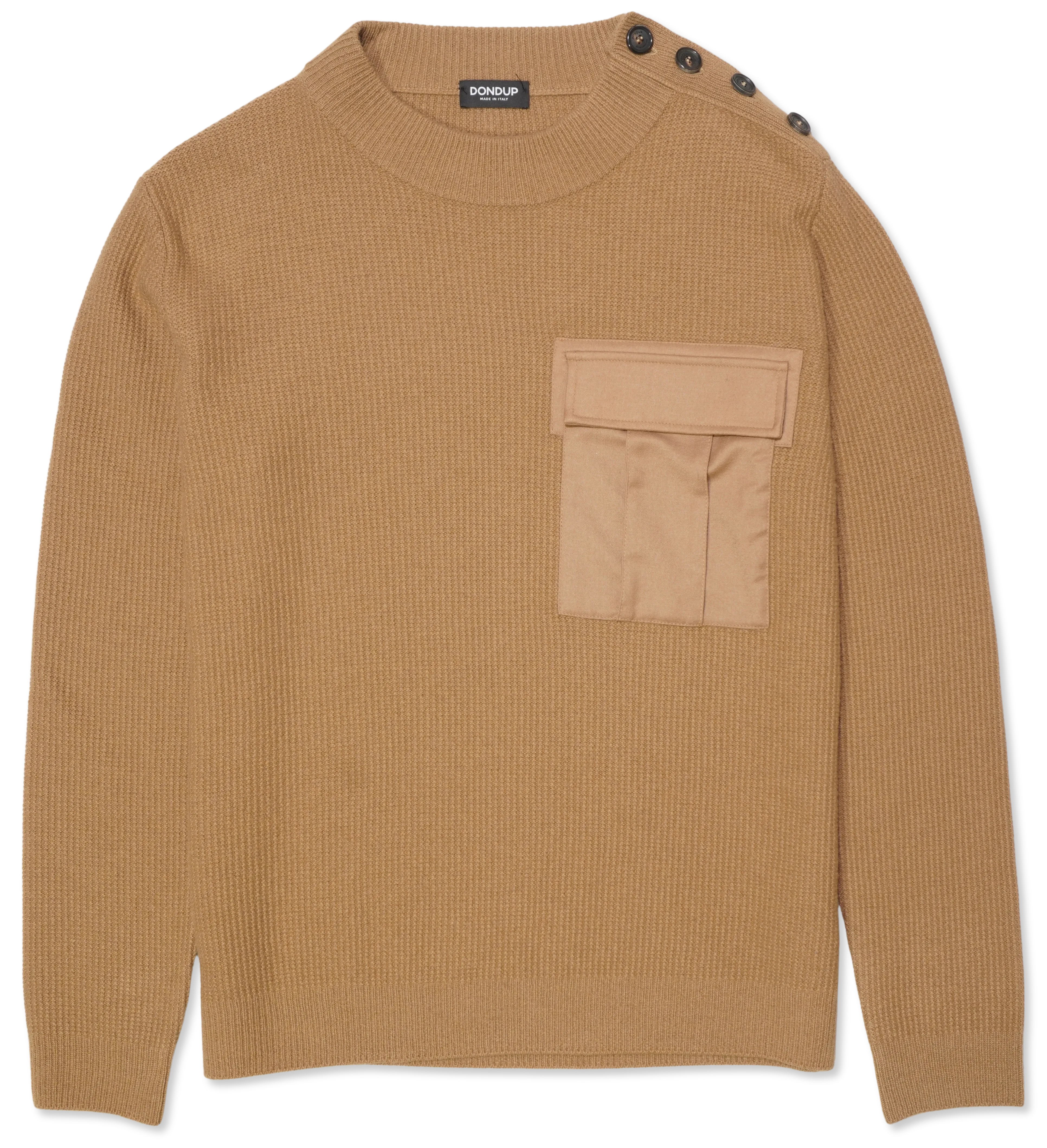 Dondup Pullover Neck Closure Camel